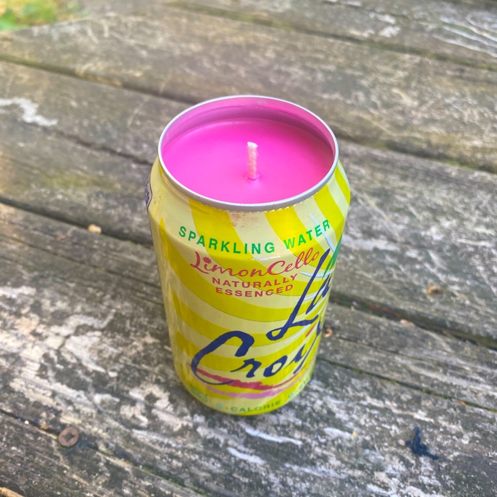 Lemoncello La Croix can candle